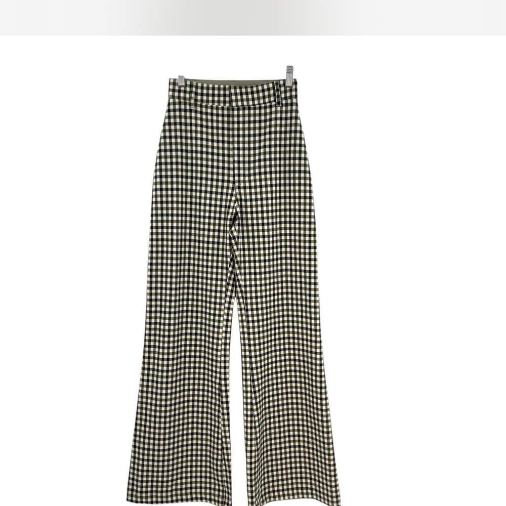 Free People Navy and White gingham pant